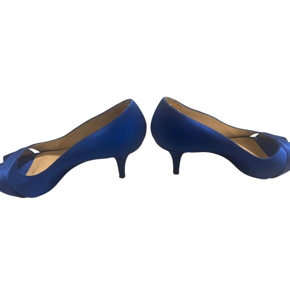 Kate Spade Billie Royal Blue Peep Toe heels Size 10 - Picture 7 of 10